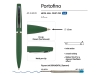 Ручка металлическая шариковая «Portofino», зеленый, металл, silk-touch
