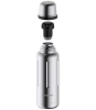 Термос Flask 470, вакуумный, стальной матовый, серый, силикон, корпус - нержавеющая сталь, 18/8; пробка - пластик