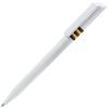 GRIFFE, ручка шариковая, белый, черные и желтые колечки, пластик, белый, пластик