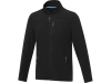 Куртка флисовая «Amber» мужская из переработанных материалов, черный, полиэстер