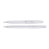 Набор  Pierre Cardin PEN&PEN: ручка шариковая + роллер. Цвет - стальной. Упаковка Е., серебристый