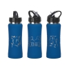 Бутылка для воды "Индиана" 600 мл, покрытие soft touch, синий, нержавеющая сталь/soft touch/пластик