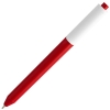 Ручка шариковая Pigra P03 Mat, красная с белым, белый, красный, пластик