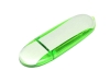 USB 3.0- флешка промо на 64 Гб овальной формы, зеленый, серебристый, пластик