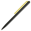 Шариковая ручка GrafeeX в чехле, черная с желтым, черный, желтый, металл; алюминий