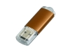 USB 2.0- флешка на 32 Гб с прозрачным колпачком, коричневый, металл