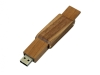 USB 2.0- флешка на 8 Гб прямоугольной формы с раскладным корпусом, коричневый, дерево