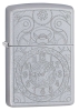 Зажигалка ZIPPO с покрытием Satin Chrome, латунь/сталь, серебристая, матовая, 38x13x57 мм, серебристый