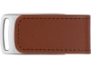 USB-флешка на 16 Гб «Vigo» с магнитным замком, коричневый, серебристый, кожа, кожзам