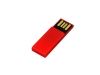USB 2.0- флешка промо на 16 Гб в виде скрепки, красный, пластик
