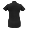 Рубашка поло женская ID.001 черная, черный, хлопок