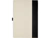 Блокнот A5 «Dairy Dream» с шариковой ручкой, черный, бежевый, пластик, картон, переработанный картон/бумага