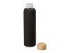 Стеклянная бутылка с бамбуковой крышкой «Foggy», 600 мл, черный, бамбук, стекло