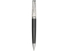 Набор: ручка шариковая, подставка, черный, серебристый, металл