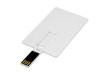 USB 2.0- флешка на 8 Гб в виде пластиковой карты с откидным механизмом, белый, пластик