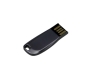 USB 2.0- флешка на 8 Гб компактная с мини чипом и овальным отверстием, серый, металл