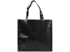 Ламинированная сумка для покупок, черный, нетканый материал
