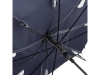 Зонт-трость «Double silver», черный, серебристый, полиэстер