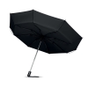 Складной реверсивный зонт, черный, полиэстер