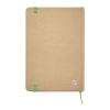 Блокнот А5 из картона, зеленый, бумага