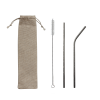 Набор многоразовых трубочек Оnlycofer white (стальной), серый, металл