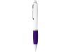 Ручка пластиковая шариковая «Nash», белый, фиолетовый, пластик