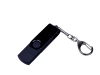 USB 2.0/micro USB/Type-С- флешка на 32 Гб 3-в-1 с поворотным механизмом, черный, пластик