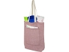 Эко-сумка «Rainbow» из переработанного хлопка с передним карманом, бордовый, полиэстер, хлопок
