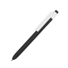 RETRO, ручка шариковая, черный, пластик, черный, белый, пластик