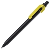SNAKE, ручка шариковая, желтый, черный корпус, металл, желтый, черный, металл
