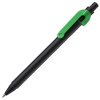 SNAKE, ручка шариковая, зеленый, черный корпус, металл, зеленый, черный, металл