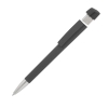 Ручка с флеш-картой USB 16GB «TURNUSsoftgrip M», черный, пластик/soft grip/металл