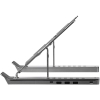 Подставка для ноутбука с USB-хабом Scaffold Hub, серебристый металлик, серебристый
