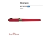 Ручка пластиковая шариковая «Monaco», красный, пластик, silk-touch