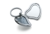 Брелок-медальон Heart, металл, никелированная сталь