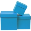Коробка Cube, S, голубая, голубой, картон
