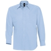 Рубашка мужская с длинным рукавом Boston, голубая, голубой, хлопок 70%; полиэстер 30%, плотность 135 г/м²