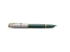 Ручка перьевая Parker 51 Premium, F, зеленый, желтый, серебристый, металл