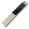 USB flash-карта LED с белой подсветкой (8Гб), серебристая, 6,6х1,2х0,45 см, металл, серебристый, металл