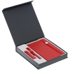 Коробка Arbor под ежедневник, аккумулятор и ручку, серая, серый, переплетный картон; покрытие софт-тач