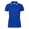 Рубашка поло женская STAN с окантовкой хлопок/полиэстер 185, 04BK, Синий, синий, 185 гр/м2, хлопок