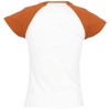 Футболка женская Milky 150, белая с оранжевым, белый, оранжевый, хлопок