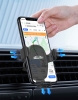 Автомобильное беспроводное (10W) зарядное устройство "Clamp SOFTTOUCH" с подсветкой логотипа, покрытие soft touch, черный, абс-пластик/soft touch