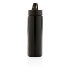 Спортивная бутылка для воды с трубочкой, 500 мл, черный, нержавеющая сталь; pp