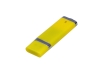 USB 3.0- флешка промо на 64 Гб прямоугольной классической формы, желтый, пластик
