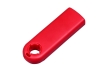 USB 2.0- флешка промо на 4 Гб прямоугольной формы, выдвижной механизм, красный, пластик