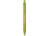 Ручка из бамбука и переработанной пшеницы шариковая «Nara», зеленый, пластик, бамбук