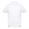 Рубашка-поло мужская ADAM, белый, S, 100% хлопок, плотность 195 г/м2, белый