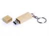 USB 3.0- флешка на 64 Гб прямоугольная форма, колпачок с магнитом, натуральный, дерево