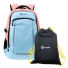 Рюкзак TORBER CLASS X, розово-голубой, 46 x 32 x 18 см + Мешок для сменной обуви в подарок!, голубой